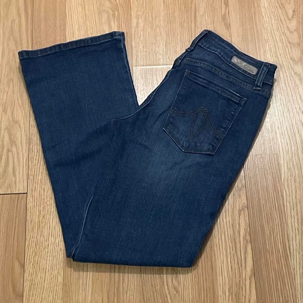 Level 99 Women’s Chloe Bootcut Jeans 28P (28x28) Blue Dark Wash Western Y2K
